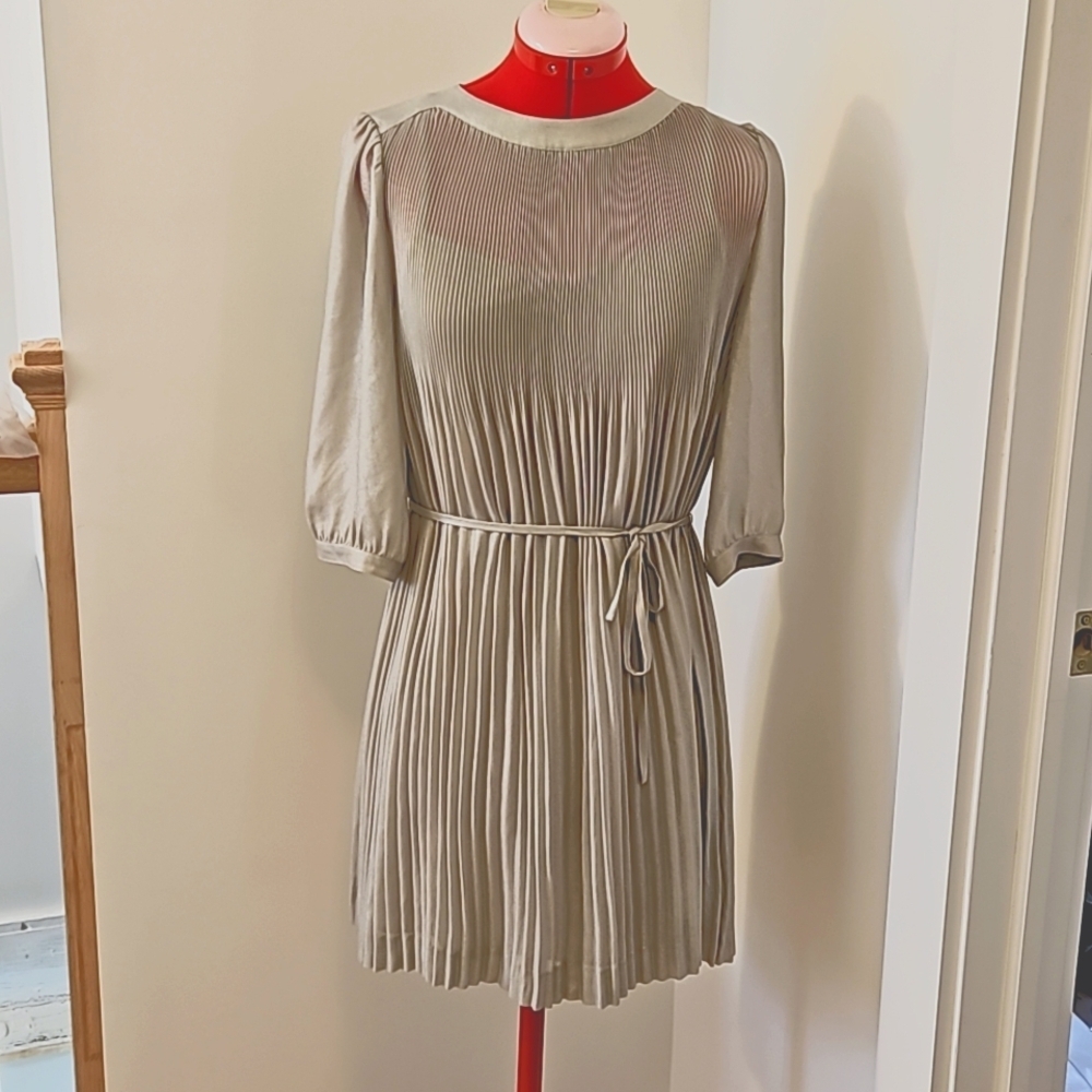 Ted baker London light gold mini dress